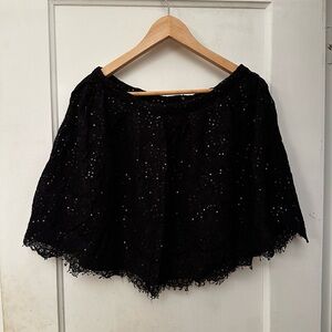 Glittery black skirt